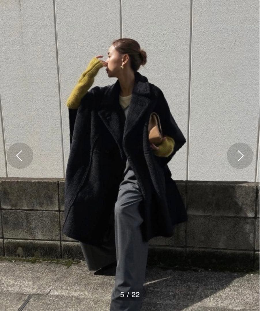 ジャケット・アウター Ameri REVERSIBLE BOA PONCHO COAT