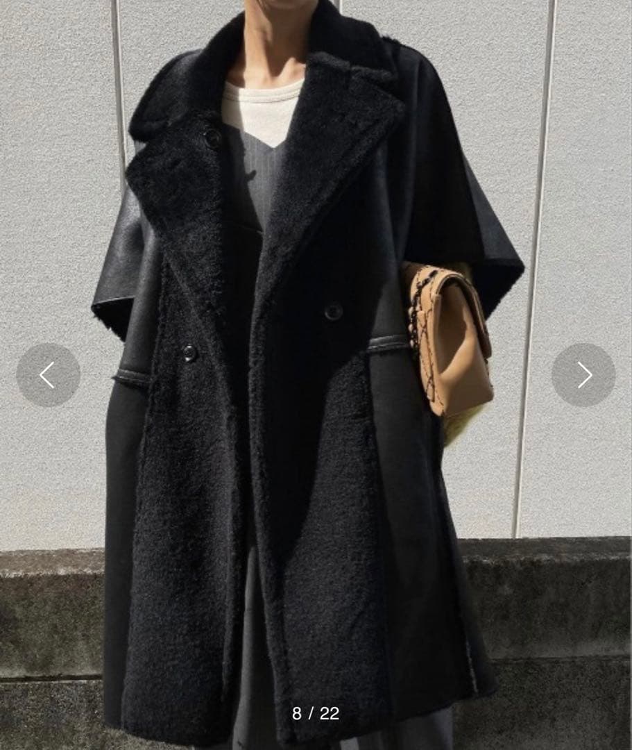ジャケット・アウター Ameri REVERSIBLE BOA PONCHO COAT
