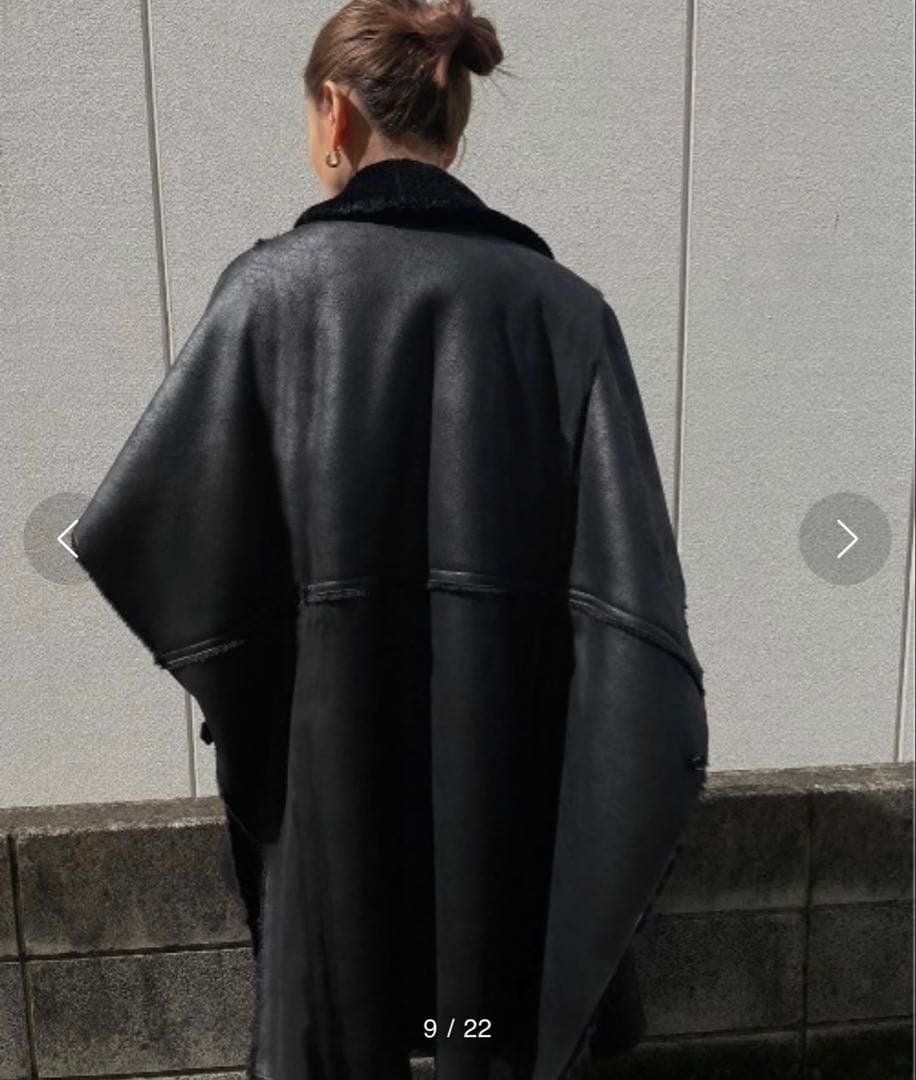 ジャケット・アウター Ameri REVERSIBLE BOA PONCHO COAT