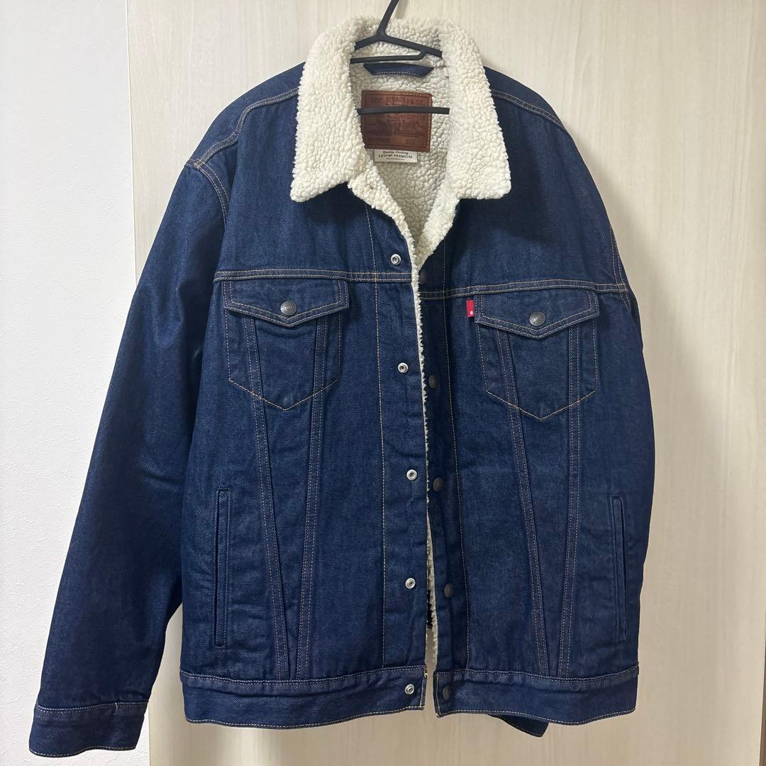 Levi's Premium ボア襟付きデニムジャケット XL