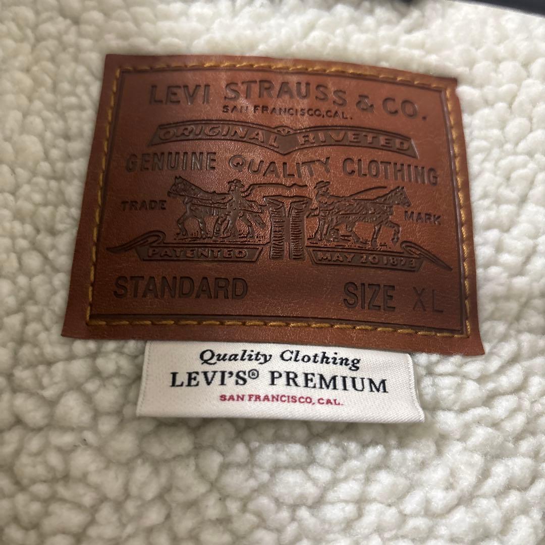 Levi's Premium ボア襟付きデニムジャケット XL