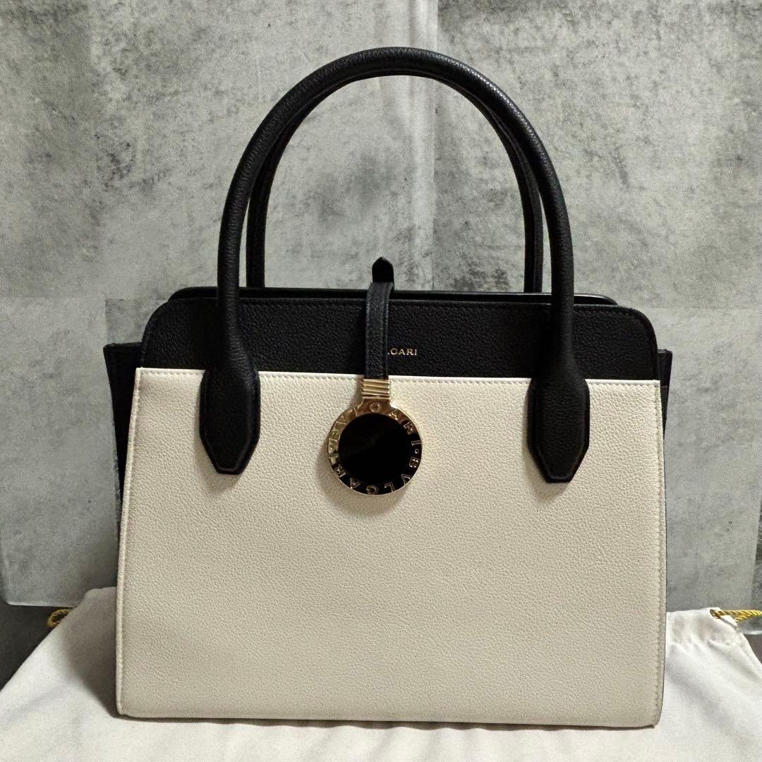 BVLGARI ブルガリ　アルバ　 ホワイト/ブラック　2WAY【極美品】