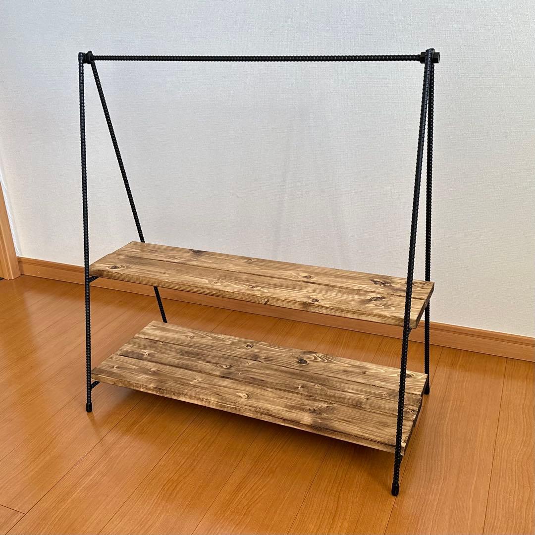 ハンギングラック　ハンガーラック　アイアンシェルフ　什器　観葉植物棚　飾り棚