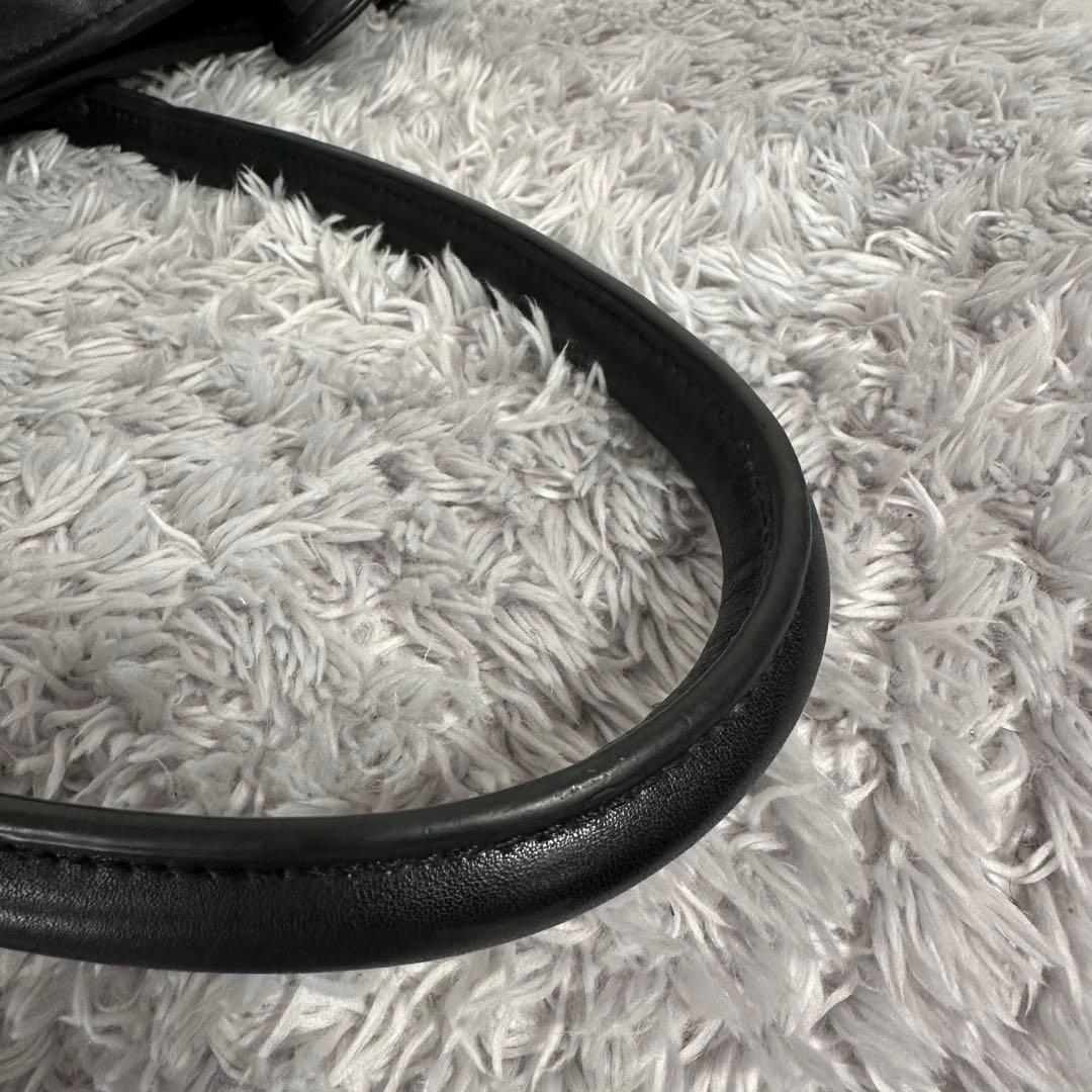 美品　アバハウス　ABAHOUSE トートバッグ　レザー　ブラック　黒　大容量