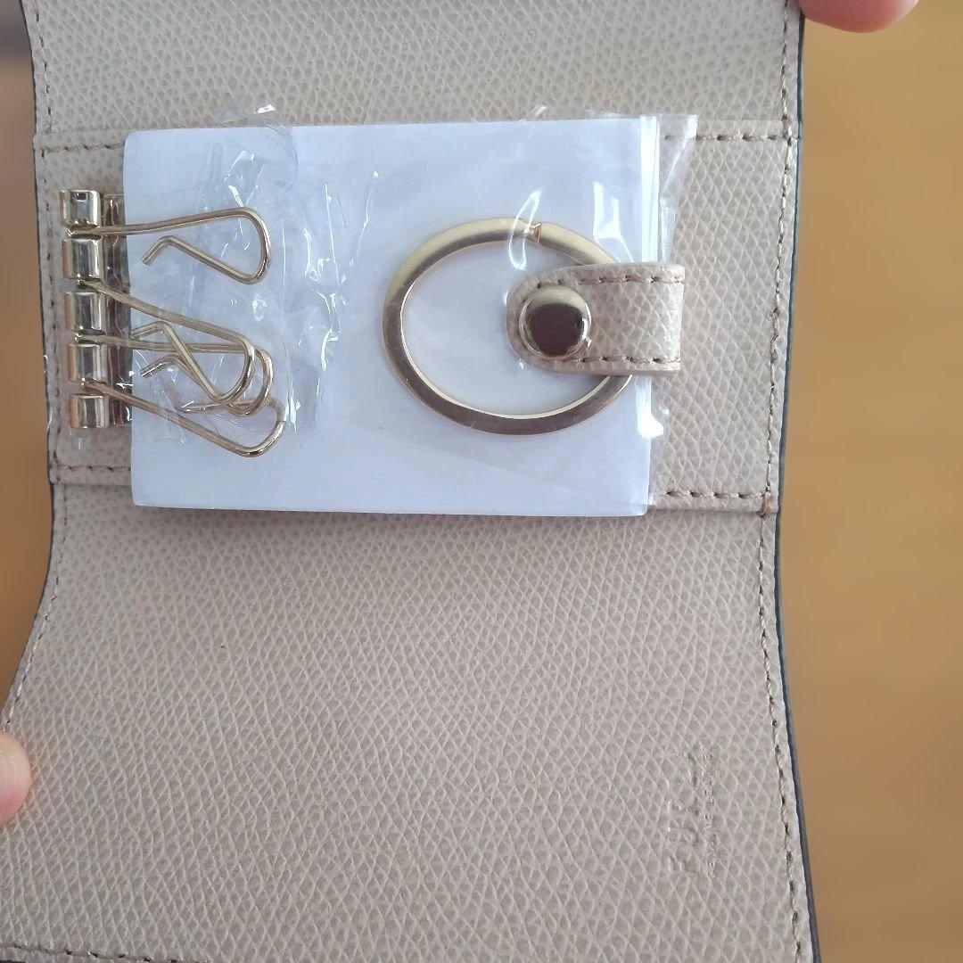 FURLA ライトブルー レザー キーケース