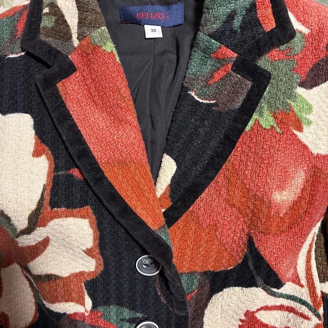 KENZO レディース　ショートジャケット 36 花柄　フランス製