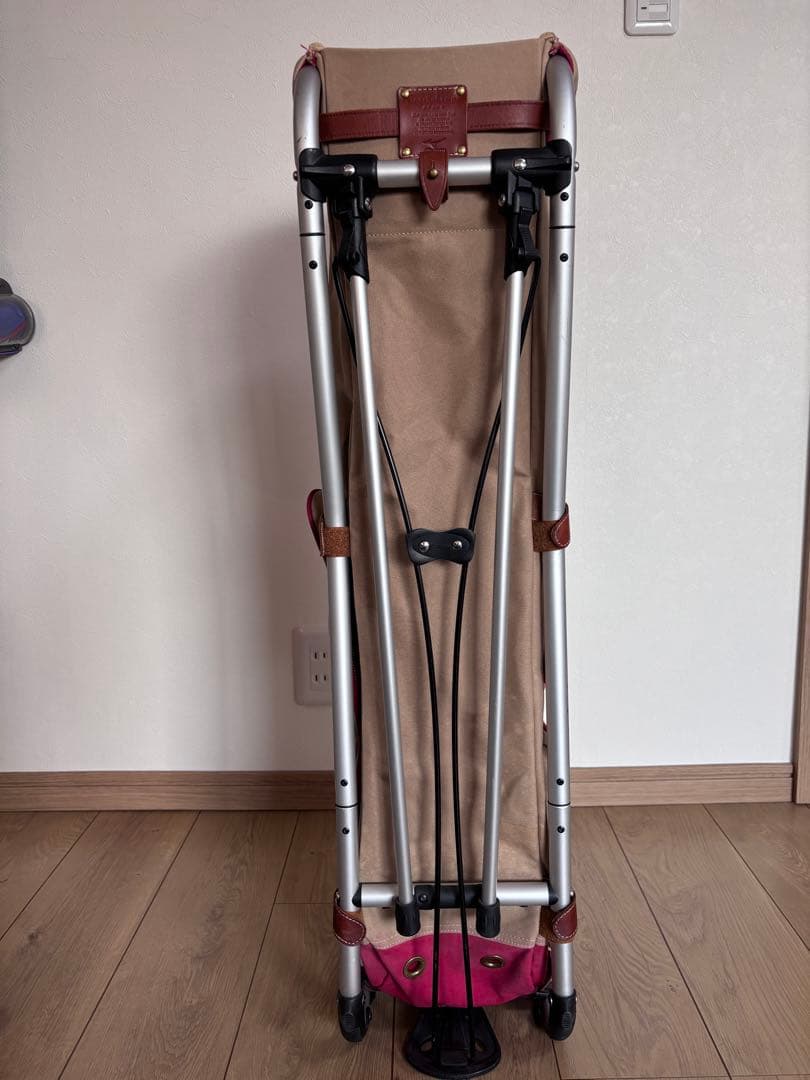 木の庄帆布×ミズノ　ゴルフバッグ ベージュ　ピンク