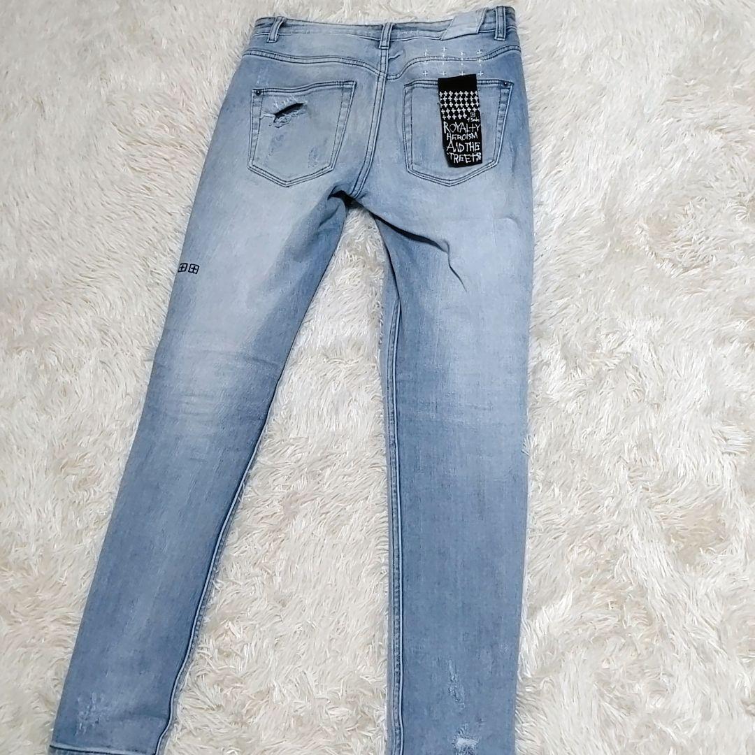 【良品】ksubi スビ　スキニーデニム　クラッシュ　ダメージ加工　29