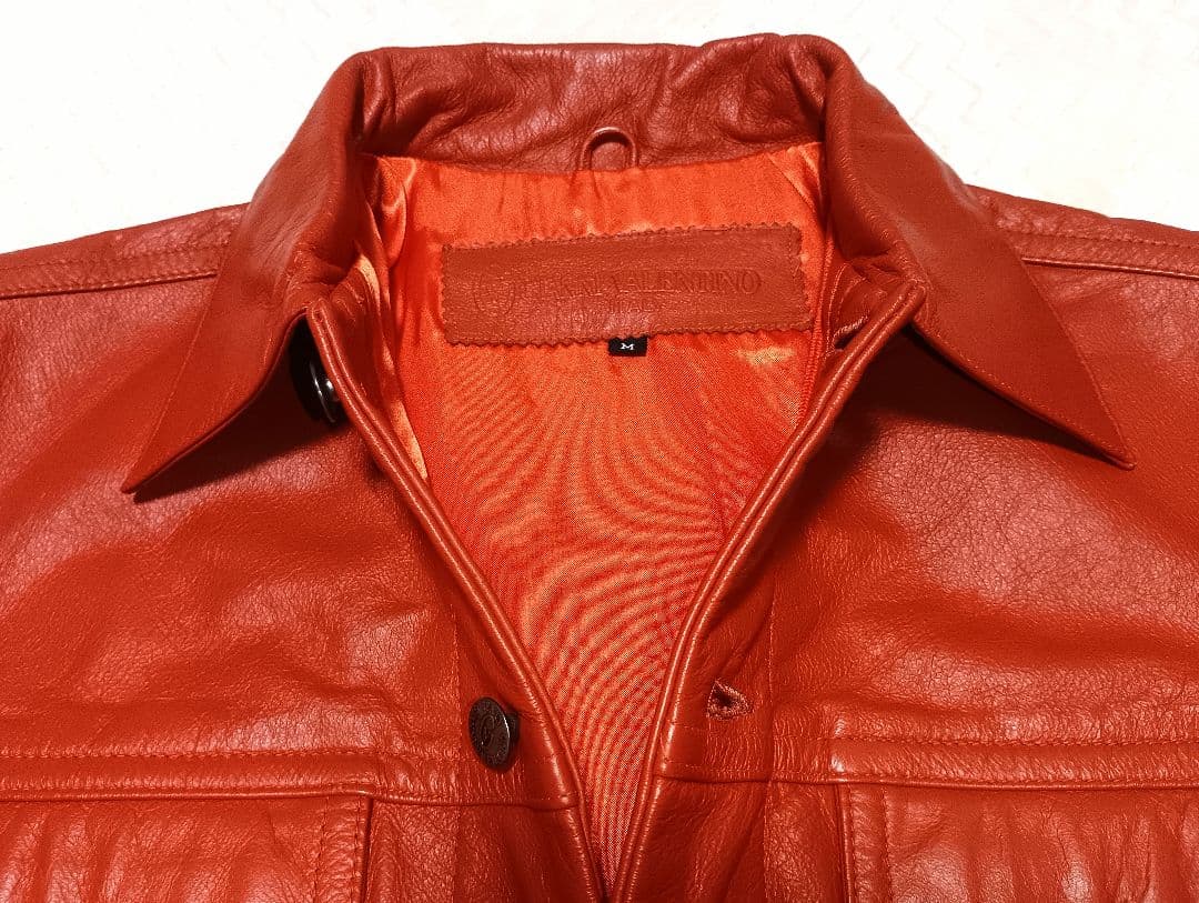 う*認様 GIANNI VALENTINO 本革　レザー　ジャケット　Mサイズ