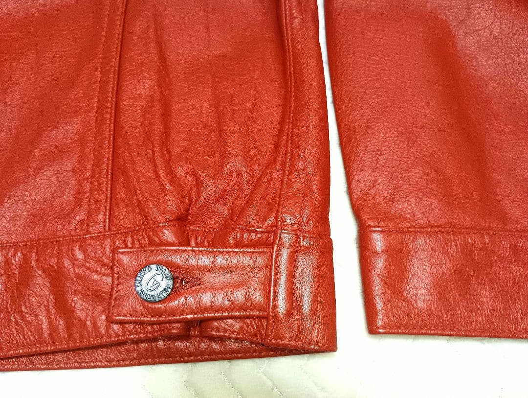 う*認様 GIANNI VALENTINO 本革　レザー　ジャケット　Mサイズ
