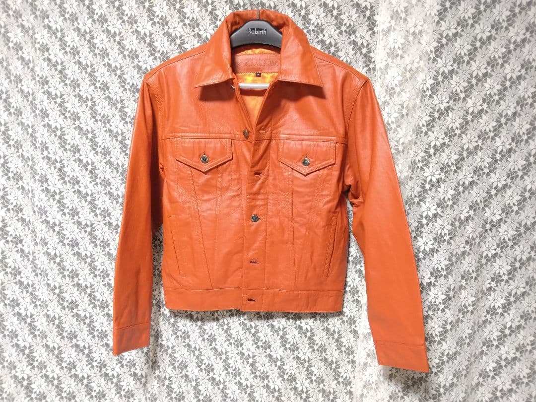 う*認様 GIANNI VALENTINO 本革　レザー　ジャケット　Mサイズ