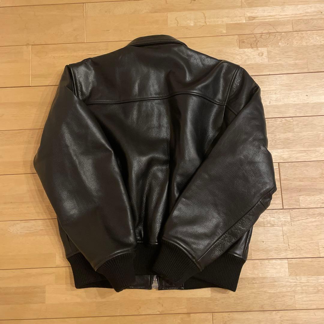 ジャケット・アウター STUSSY LEATHER FLIGHT JACKET