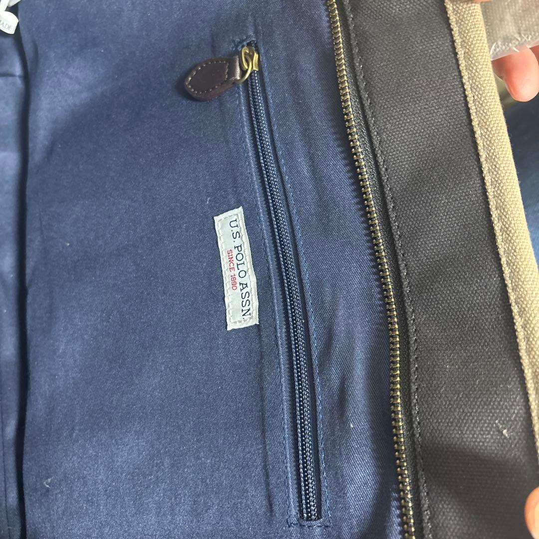 US POLO ASSN トートバッグ 黒/グレー