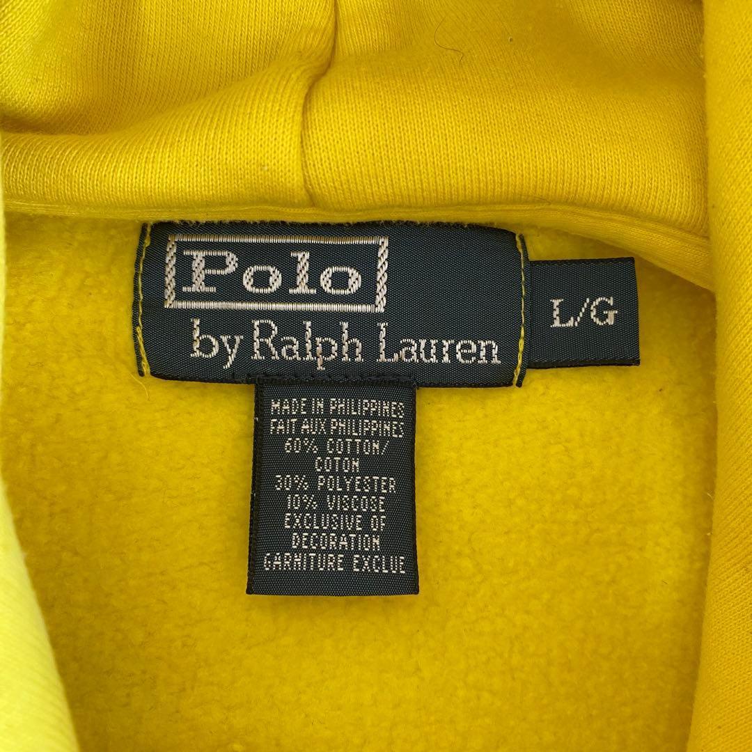 【Polo by Ralph Lauren】【L】パーカー　黄色　ビックポニー
