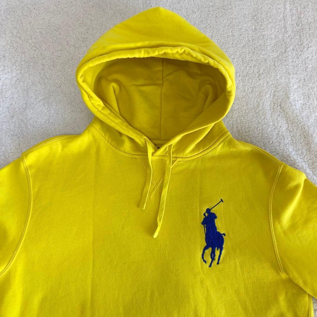 【Polo by Ralph Lauren】【L】パーカー　黄色　ビックポニー