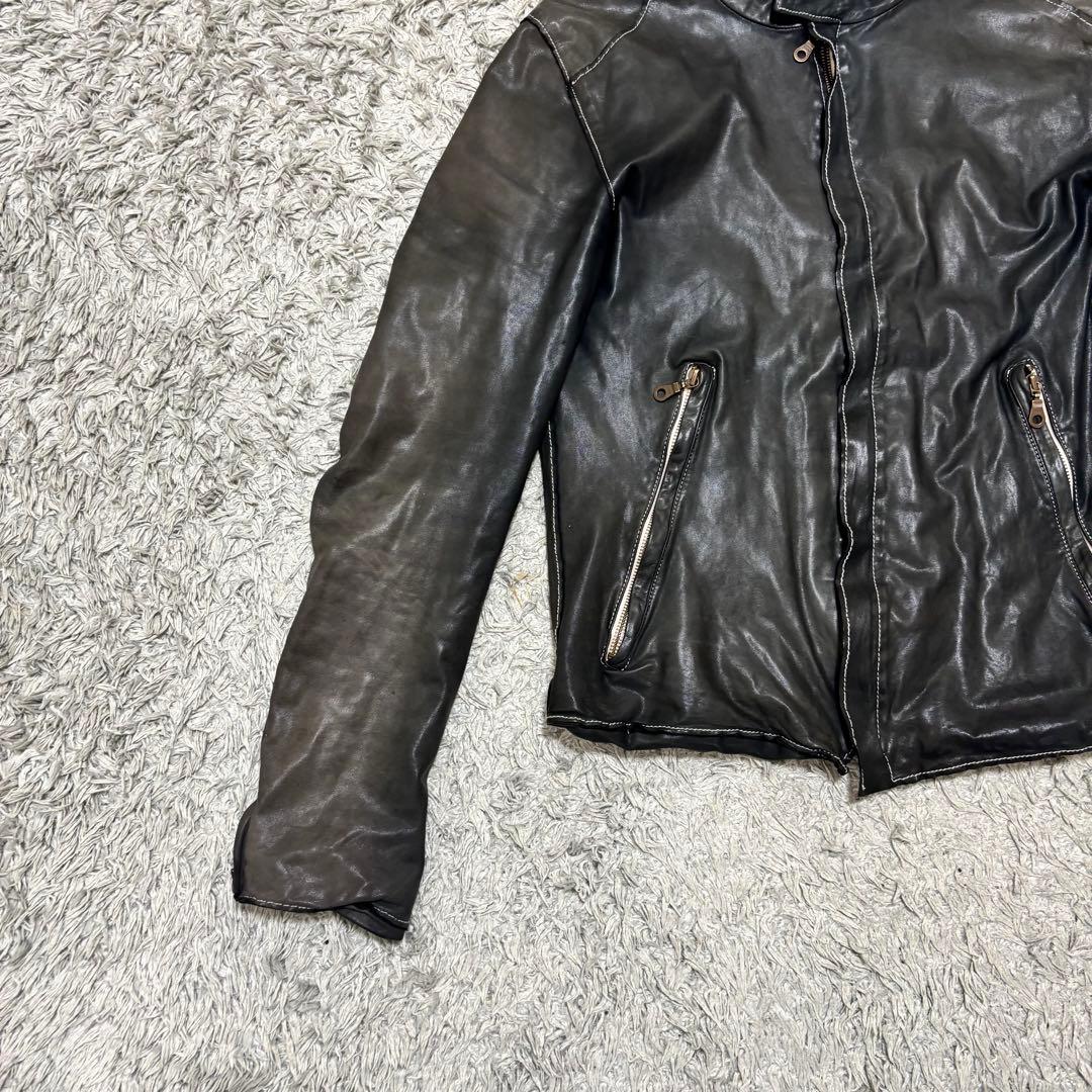 sisii シシ 牛革 レザー ライダース シングルライダース　ブラック　M
