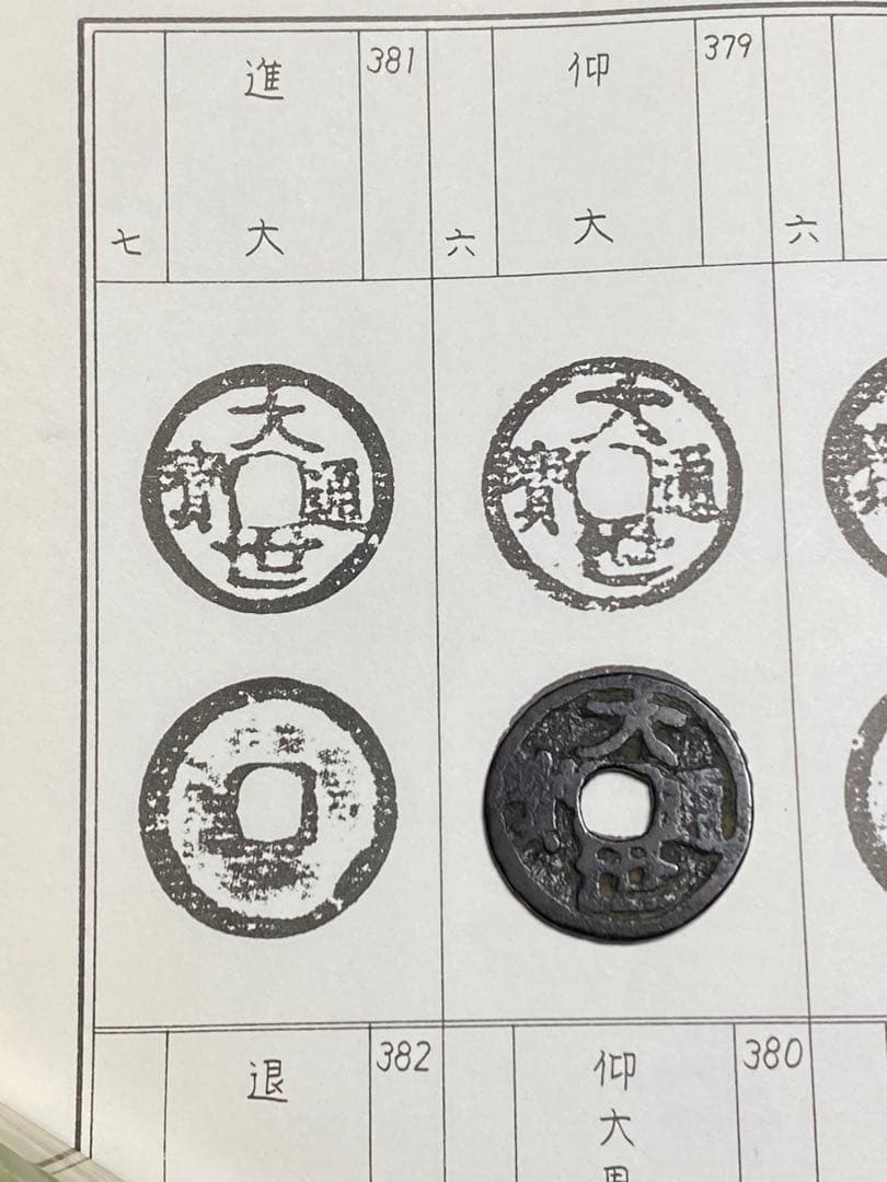 大世通宝、本物、古銭、貨幣、