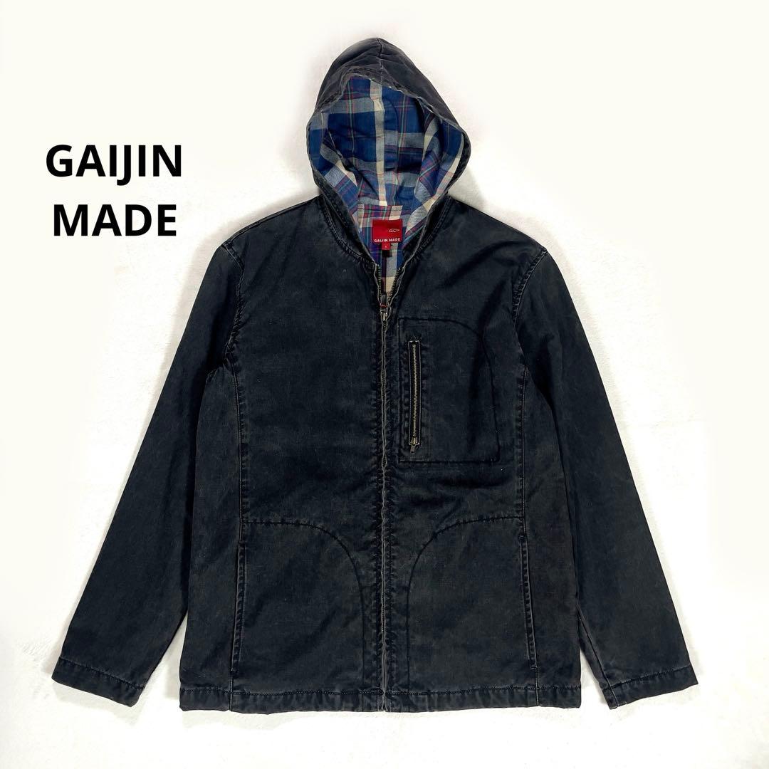 ガイジンメイド ブラックデニム フーディ ワークジャケット 黒 S~M