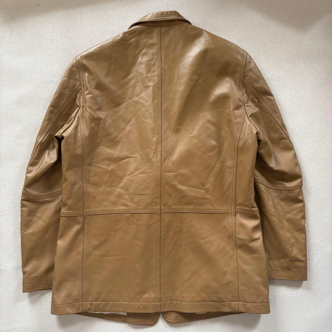 バルマン BALMAIN レザージャケット 本革 キャメル M テーラード