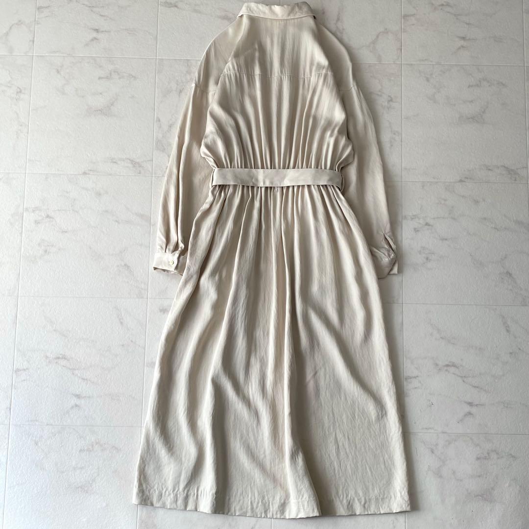 美品.定価3.5万☆ボールジィ 洗える シャツワンピース とろみ ゆったり 36