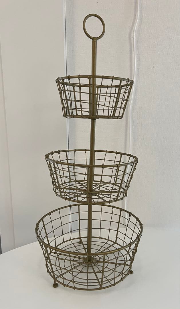 オルネドフォイユORNE DE FEUILLESエタージュバスケットワイヤー三段