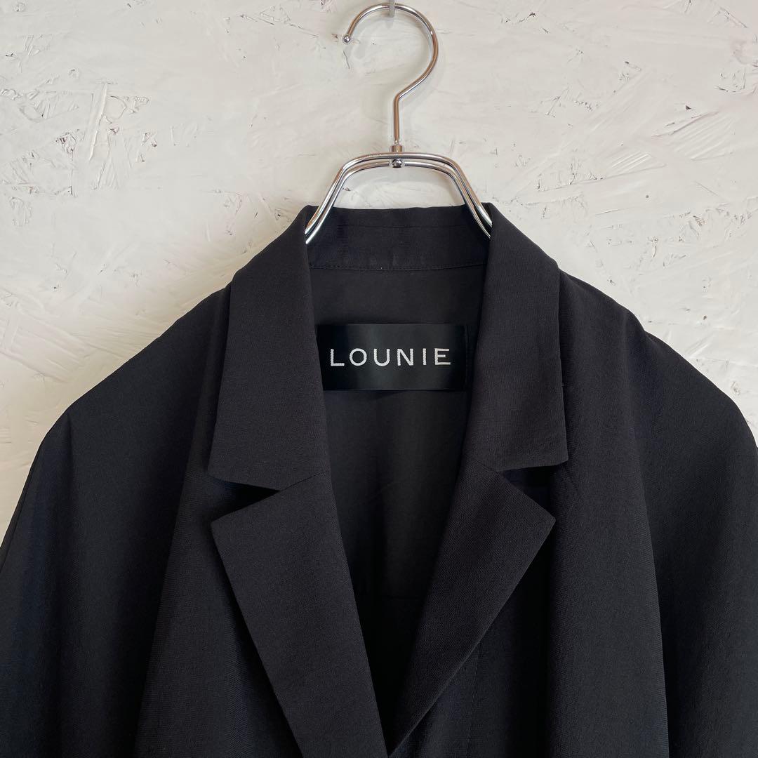 2024SS【LOUNIE】ハーフスリーブロングジレ　黒　38