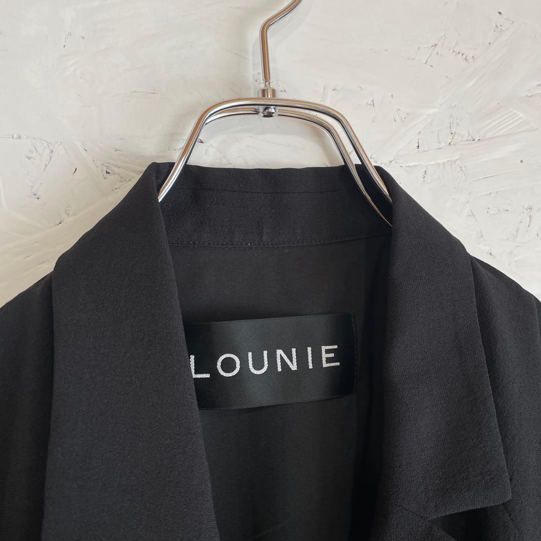 2024SS【LOUNIE】ハーフスリーブロングジレ　黒　38