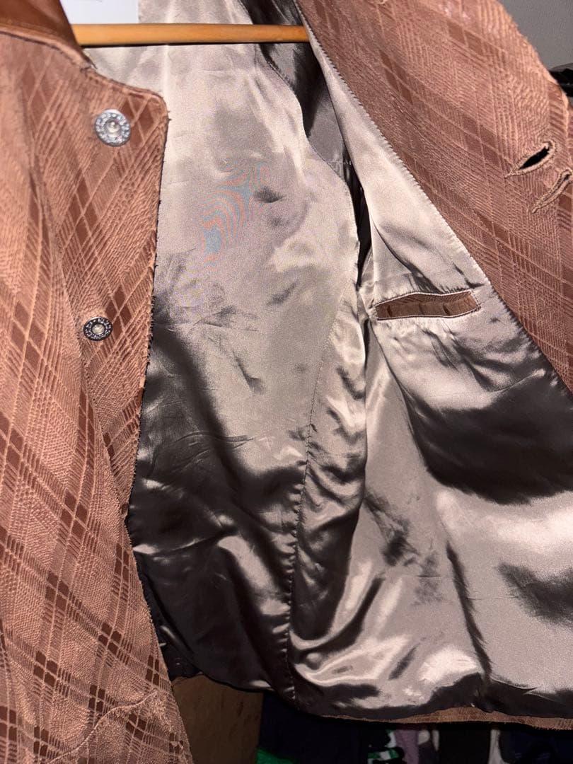 ジャケット・アウター SUGARHILL SLICED LEATHER COVERALLS