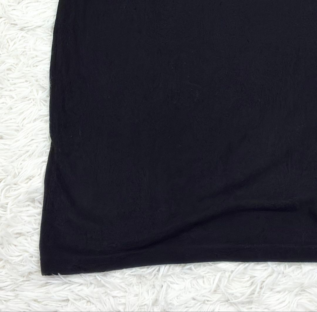 美品　ビームスゴルフ　タートルネック　ビッグロゴ　ワッペンロゴ　ロンT　XL　黒