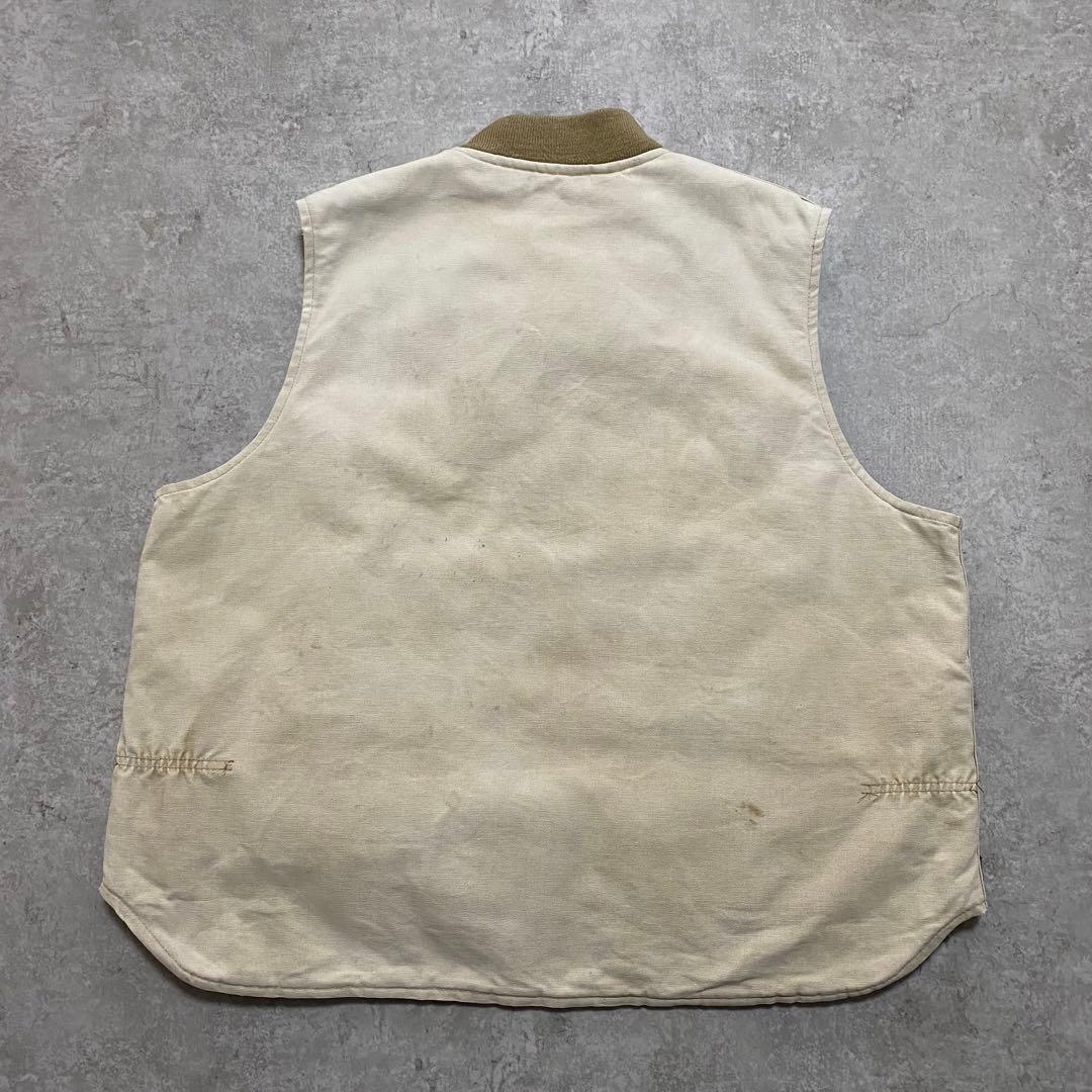 Carhartt 星タグ USA製 90s ダック地 中綿 ベスト フェード