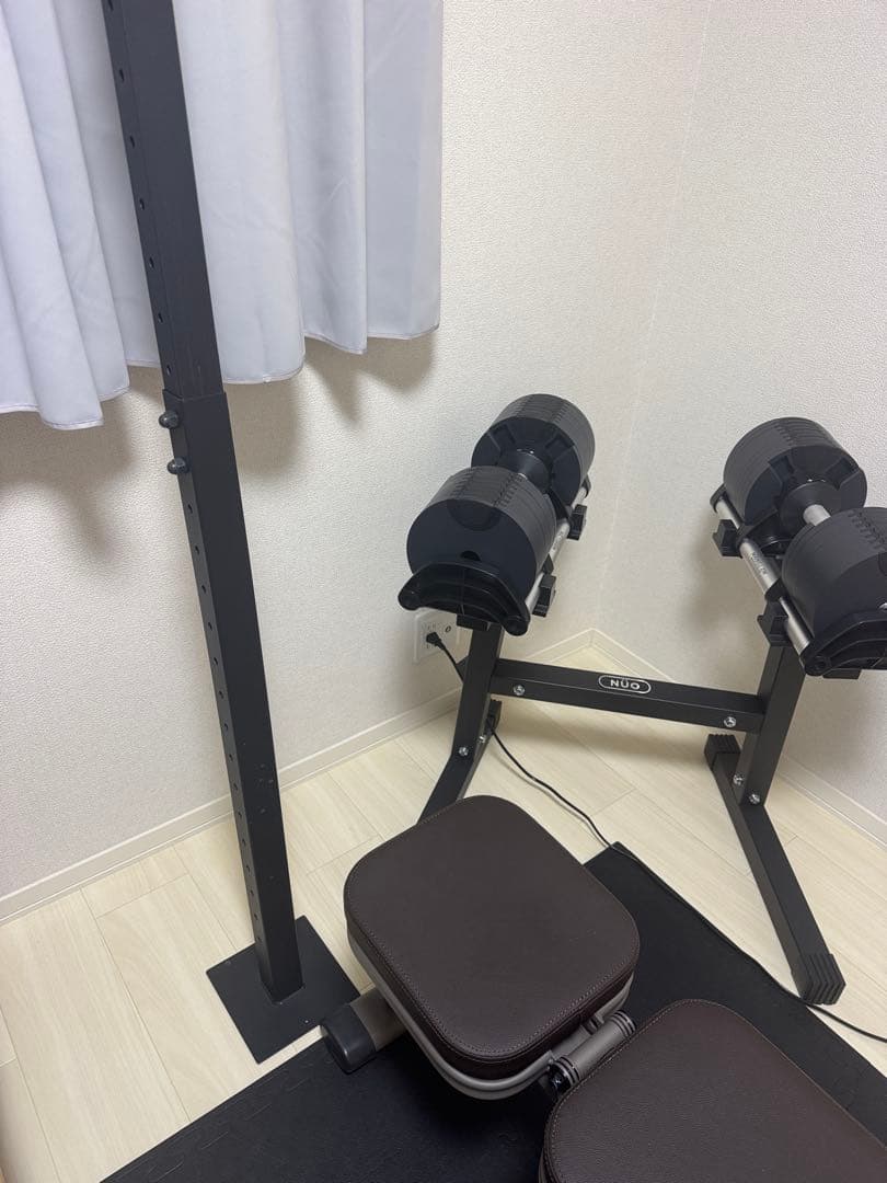引き取り限定です。懸垂バー、可変ダンベル、ダンベルスタンド、ベンチ