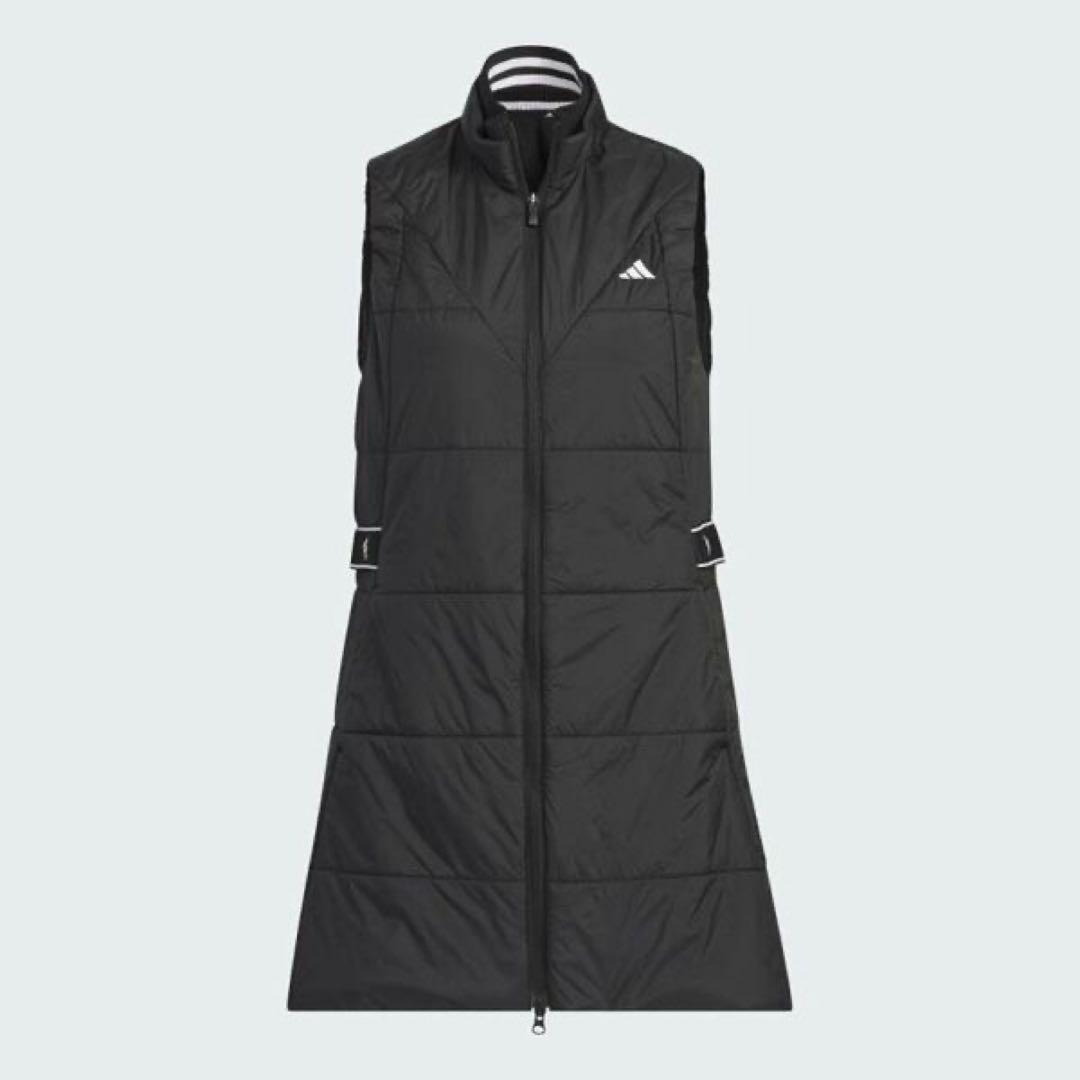 新品1.9万 adidasゴルフ 中綿 保温ロングベスト レディースXL