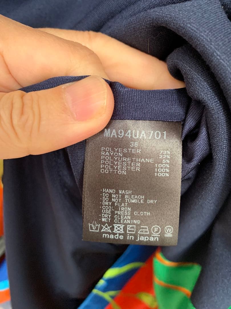 MUVEIL × M!DOR! Vネック長袖プルオーバーコンビワンピース