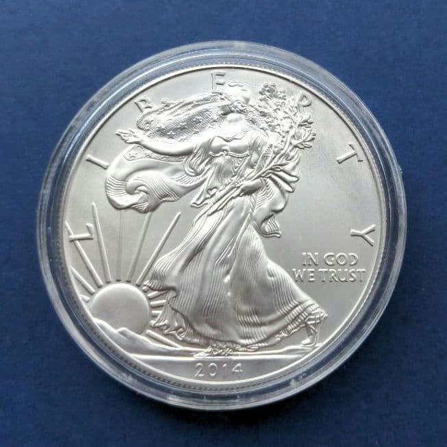 2014年イーグル銀貨1オンスカプセルケース入