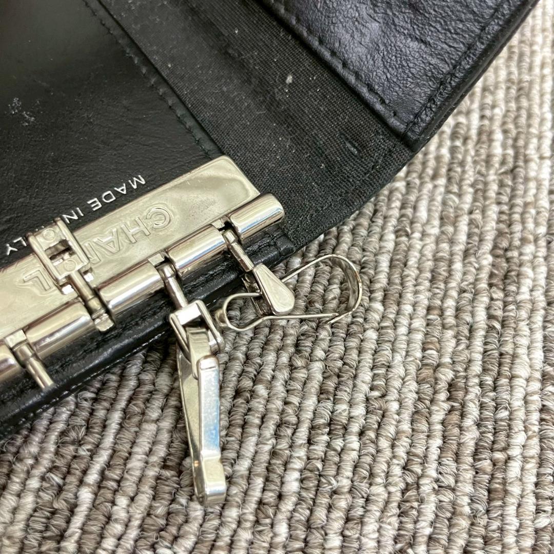 CHANEL　シャネル　ココマーク　キャビアスキン　キーケース　2連