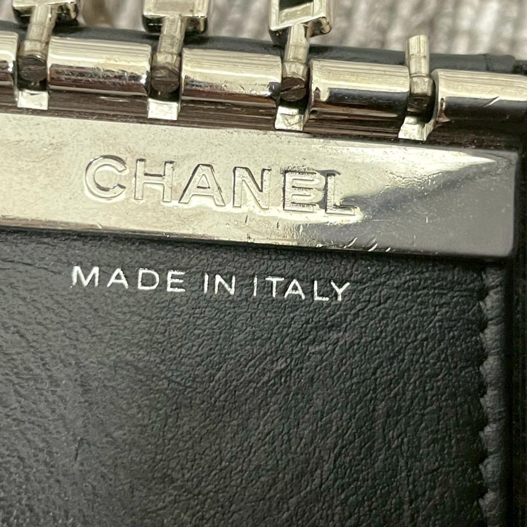 CHANEL　シャネル　ココマーク　キャビアスキン　キーケース　2連