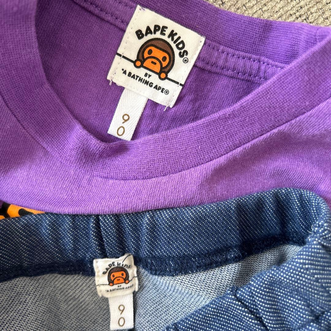 BAPEKIDS TシャツとBABY MILOパンツセット　90cm正規品