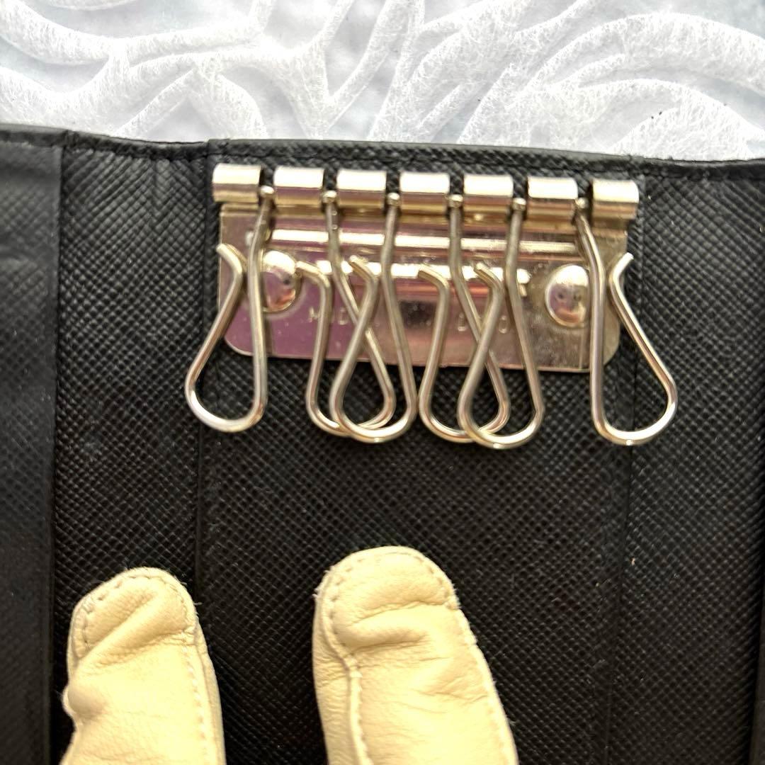 PRADA プラダ　ブラック ナイロン 6連キーケース