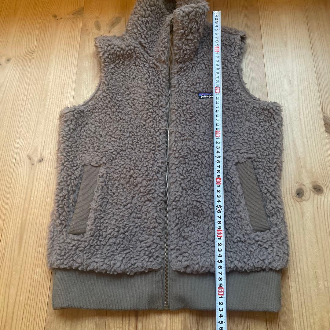 patagonia フリース ベスト XS グレーベージュ