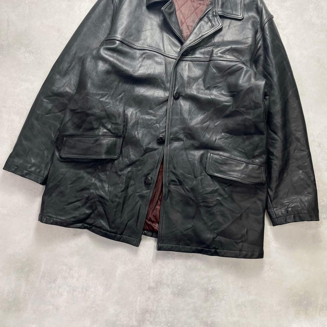 SCHOTT ショットUSA製 カーコート キルティング 黒 2XL 44