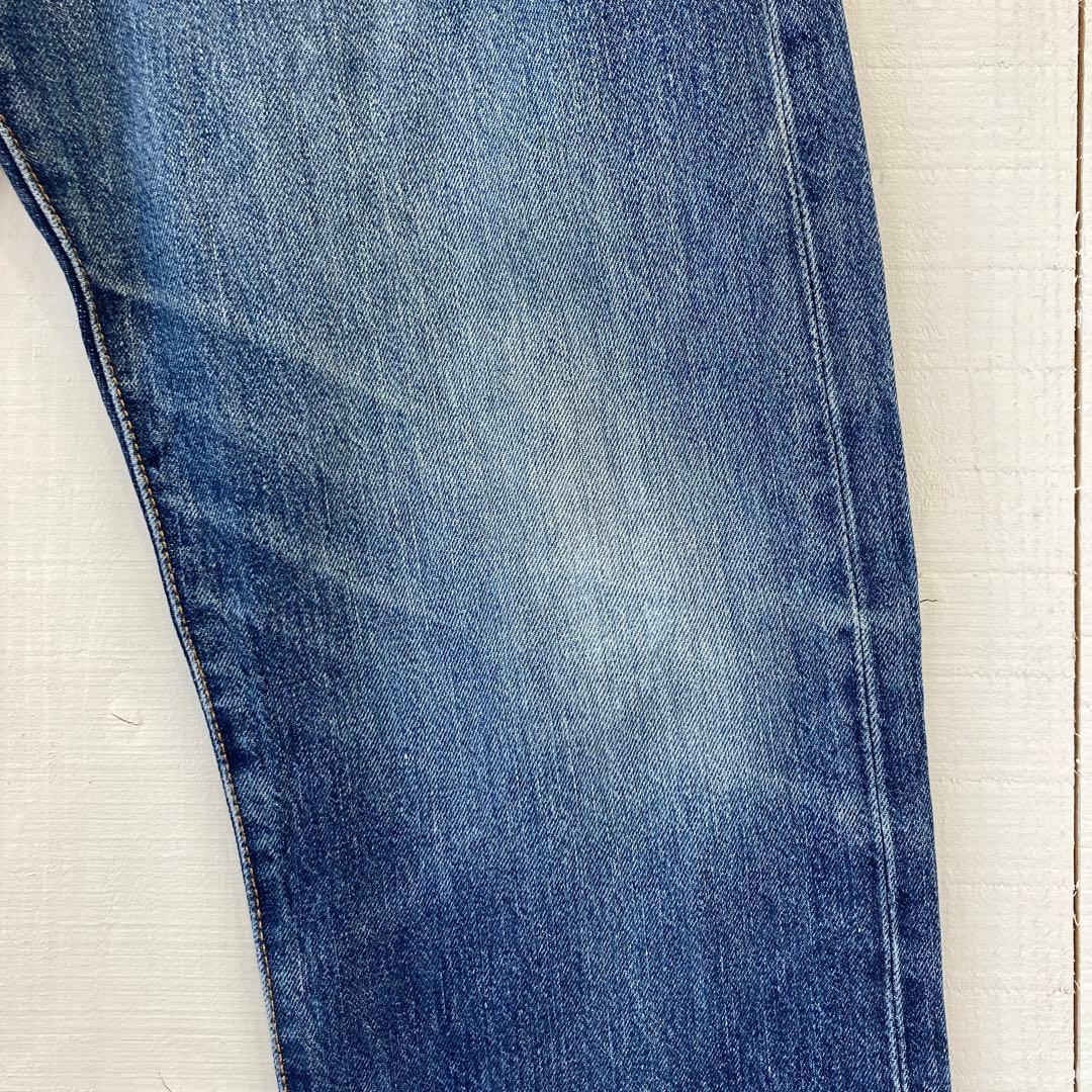 ★送料無料★ Levis 501★霜降り濃紺インディゴ黒カンレザーパッチ★W34