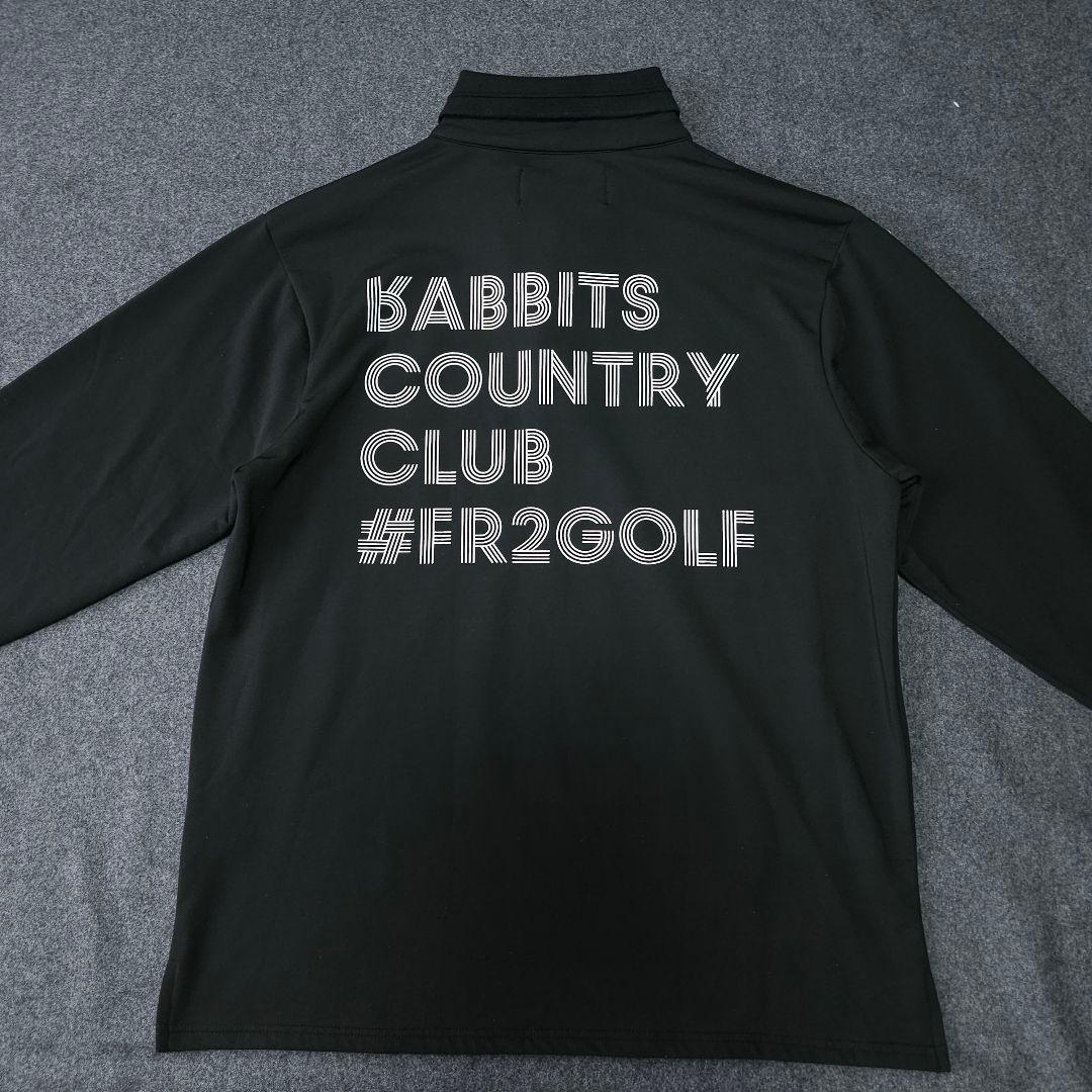 FR2GOLF ビッグロゴマーク 長袖ゴルフポロシャツ 黒 M Lサイズ相当