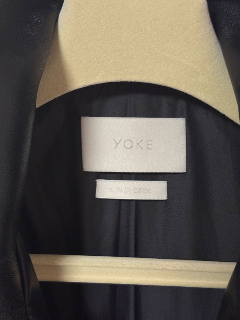 ジャケット・アウター YOKE Cut-Off Leather Car Coat BLACK2
