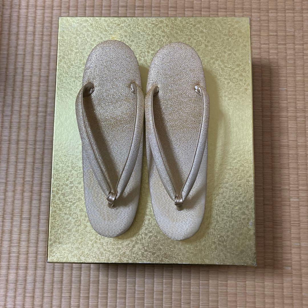 ✨ 和装 草履＆バッグ セット ゴールド系 フォーマル用 ✨