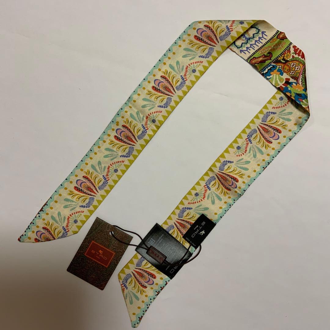 洗練されたデザイン　ETRO 正規品　シルク　ペイズリーナ　スカーフ　3