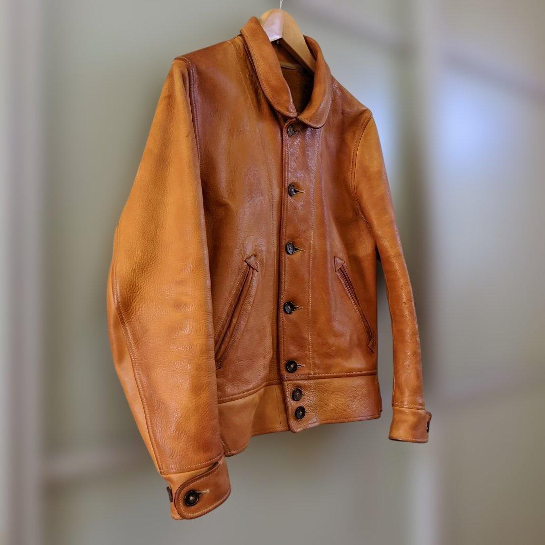最終価格】ヌメ革ビンテージカウハイドコサックジャケット SIZE M