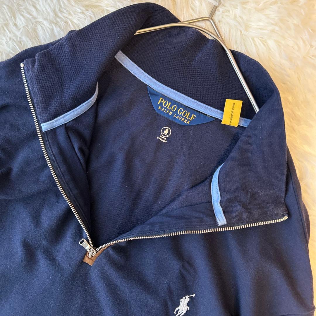 POLO GOLF ポロゴルフ ハーフジップ スウェット ネイビー Lサイズ