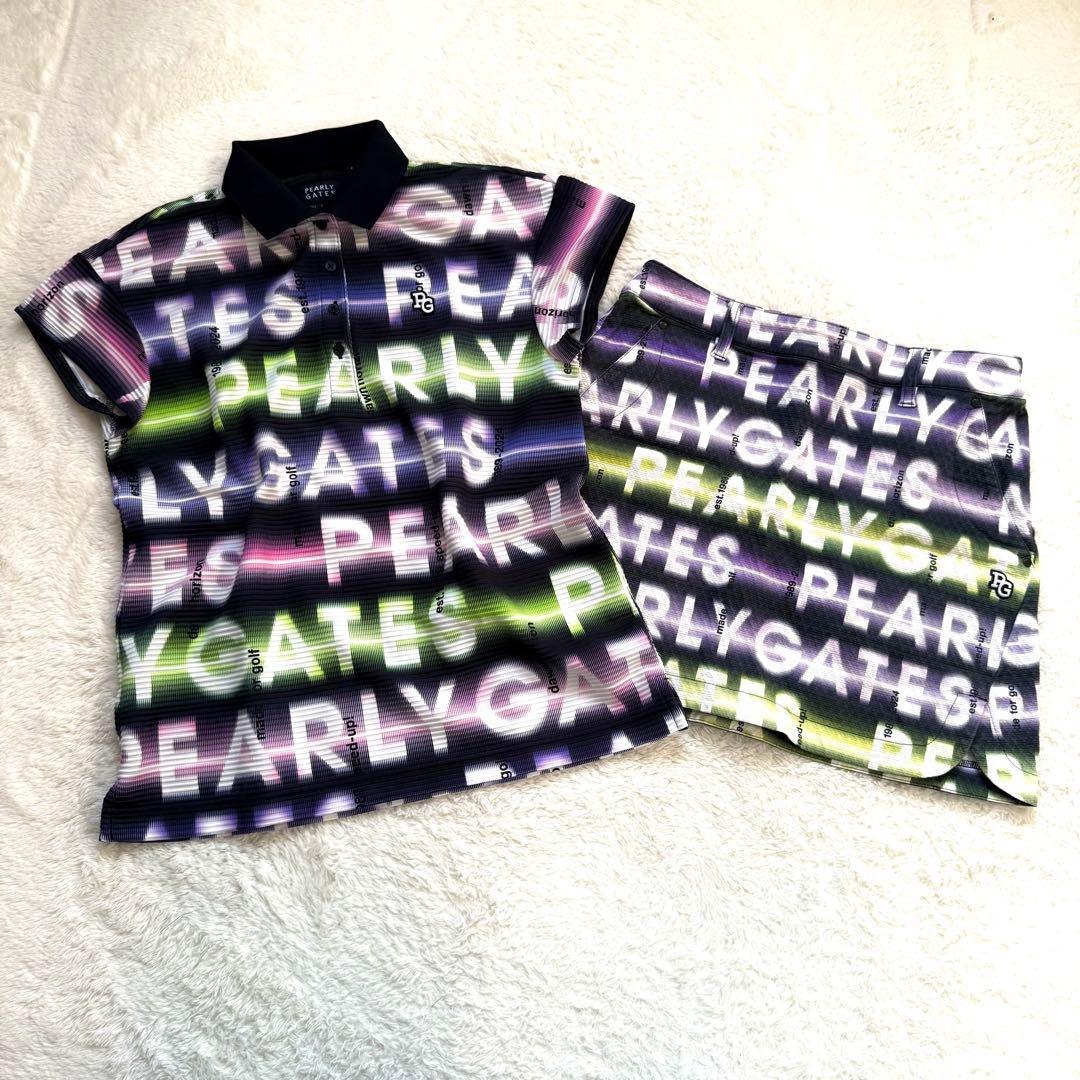 PEARLY GATES 24年 セットアップ ポロシャツスカート グラデロゴ