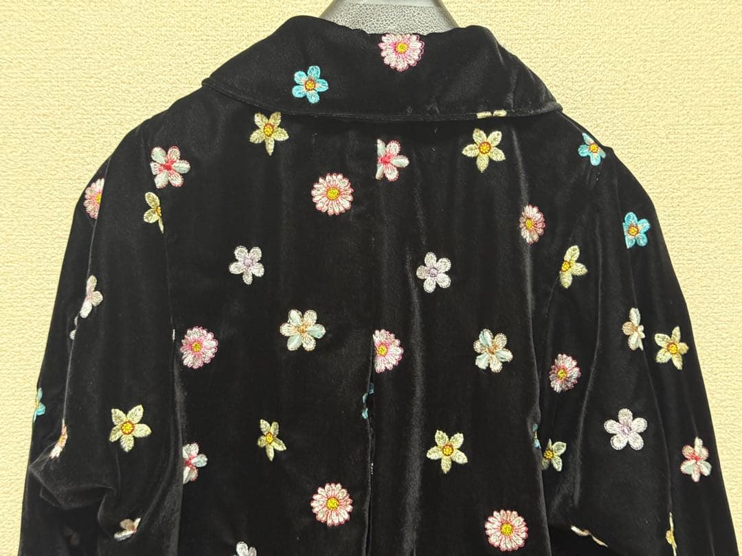 TAO タオ　コムデギャルソン　花柄　黒　ジャケット　刺繍　S