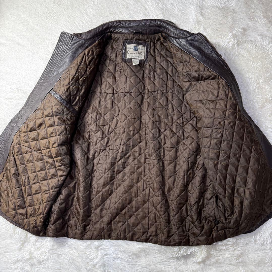 【90s】OLD GAP PREMIUM レザー カーコート ジャケット XL